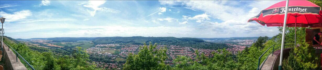 Blick von der Terrasse Richtung Jena